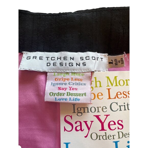 Gretchen Scott Designs Black Silk Confetti Fringe Pencil Skirt L Fall 2025 NWT - Picture 5 of 9